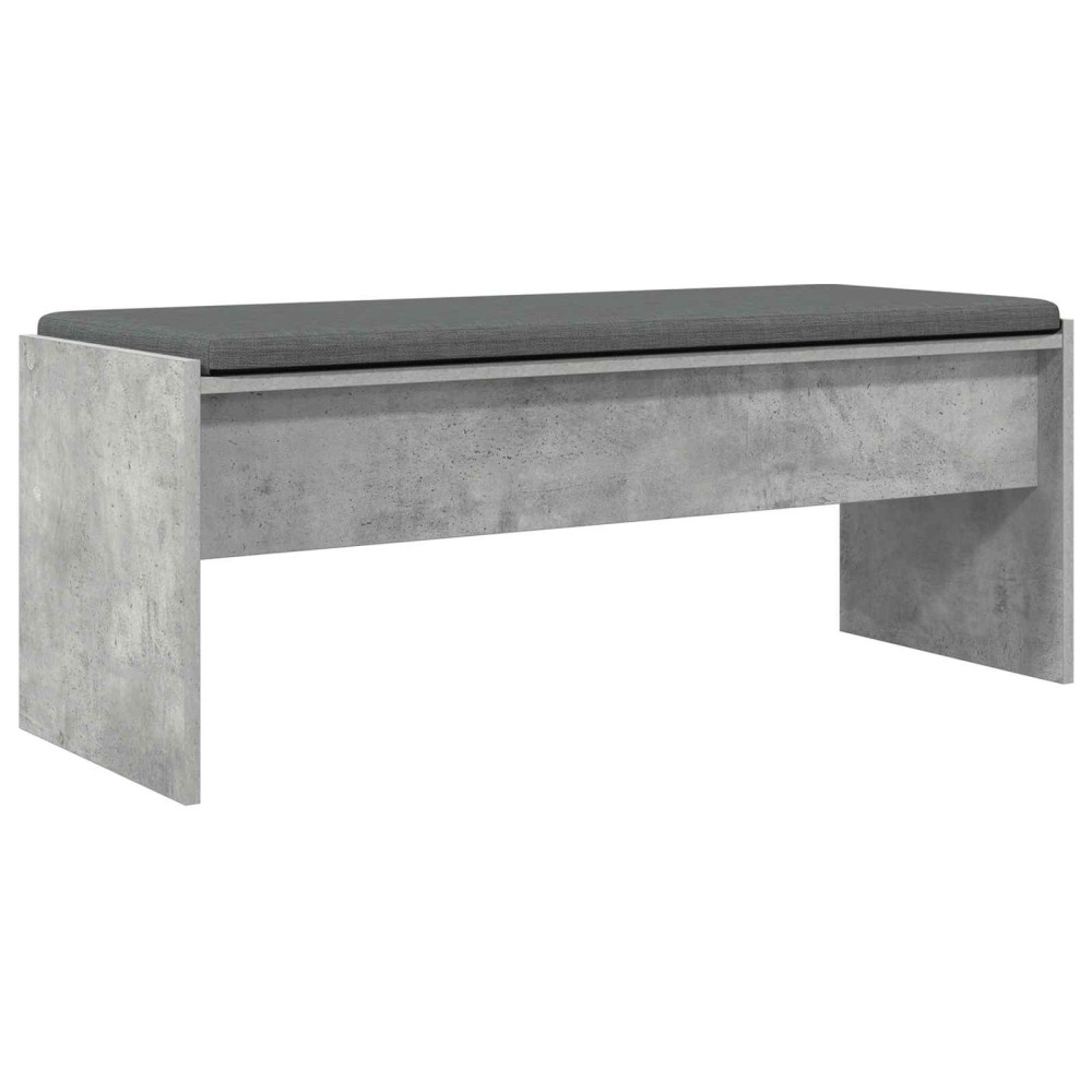 Produktbild för Hallbänk med kudde Betonggrå 103 x 38 x 40 cm