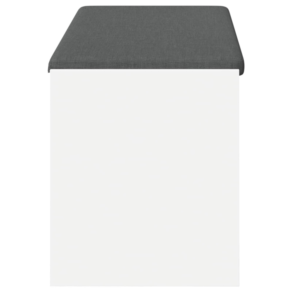 Produktbild för Hallbänk med kudde Vit 103 x 38 x 45 cm Konstruerat Trä och Tyg