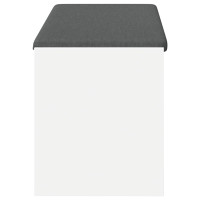 Produktbild för Hallbänk med kudde Vit 103 x 38 x 45 cm Konstruerat Trä och Tyg