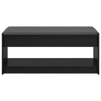 Produktbild för Hallbänk Svart Ek 103 x 38 x 45 cm Konstruerat Trä och Tyg
