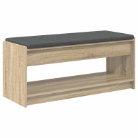 Produktbild för Hallbänk Sonoma-ek 103 x 38 x 45 cm Konstruerat Trä och Tyg