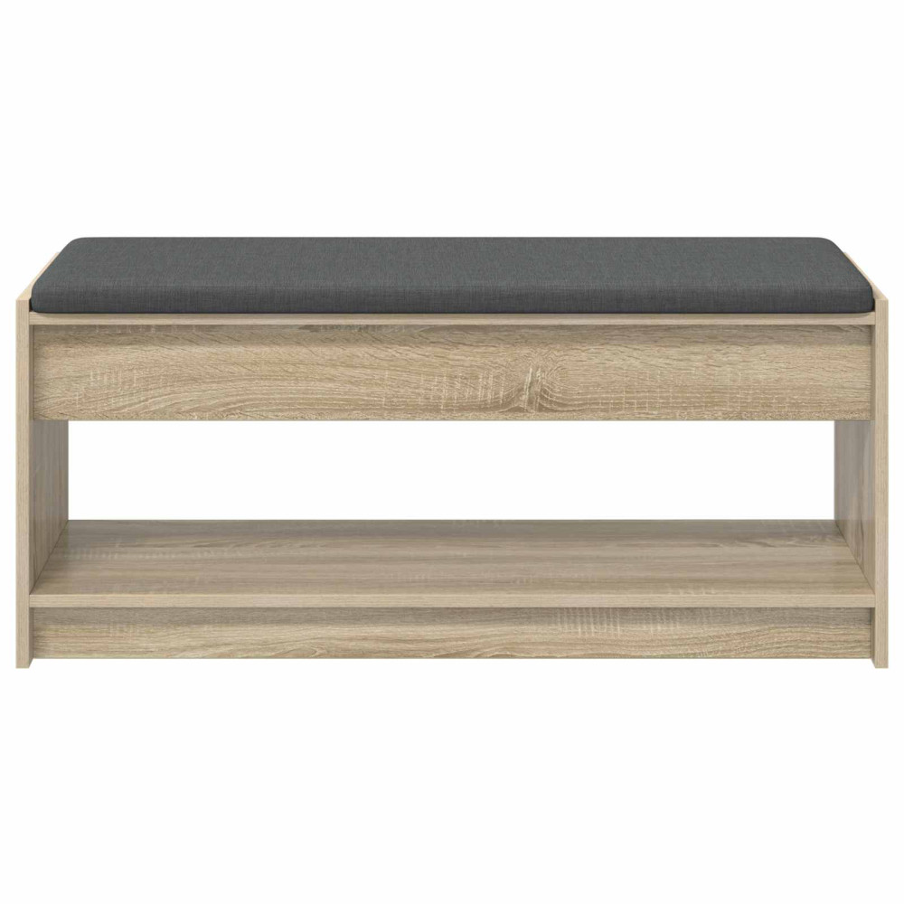 Produktbild för Hallbänk Sonoma-ek 103 x 38 x 45 cm Konstruerat Trä och Tyg