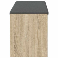 Produktbild för Hallbänk Sonoma-ek 103 x 38 x 45 cm Konstruerat Trä och Tyg