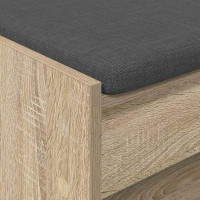 Produktbild för Hallbänk Sonoma-ek 103 x 38 x 45 cm Konstruerat Trä och Tyg
