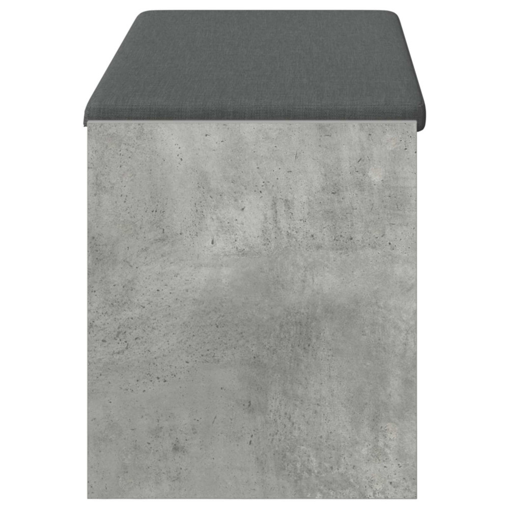 Produktbild för Hallbänk BetongGrå 103 x 38 x 45 cm Konstruerat Trä och Tyg