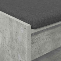 Produktbild för Hallbänk BetongGrå 103 x 38 x 45 cm Konstruerat Trä och Tyg