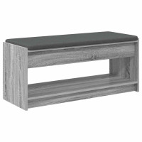 Produktbild för Hallbänk Grå Sonoma 103 x 38 x 45 cm Konstruerat Trä och Tyg
