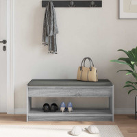 Produktbild för Hallbänk Grå Sonoma 103 x 38 x 45 cm Konstruerat Trä och Tyg