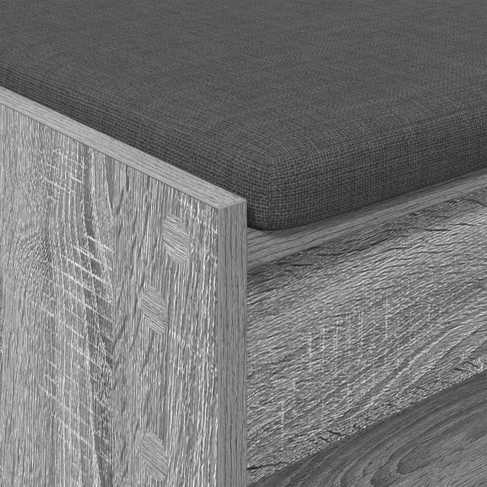 Produktbild för Hallbänk Grå Sonoma 103 x 38 x 45 cm Konstruerat Trä och Tyg