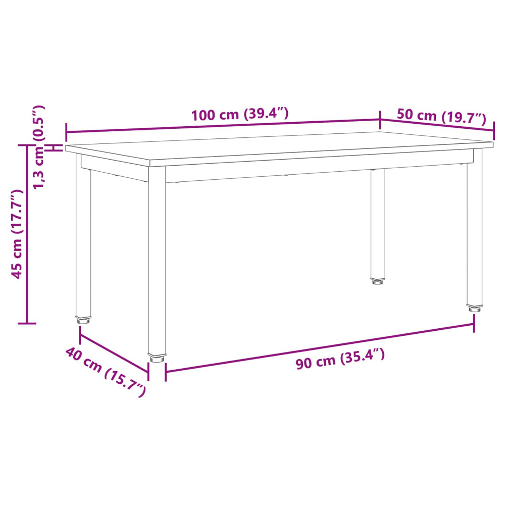 Produktbild för Kaffeebord Sonoma 100 x 50 x 45 cm Konstruerat trä