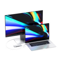 Produktbild för Satechi Aluminum Multi-Port Adapter V2 - dockningsstation - USB-C / Thunderbolt 3 - 1GbE