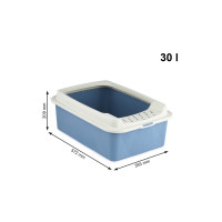 Produktbild för Rotho Bonnie, Katt, Öppen kattlåda, Blå, Grå, Hake, 572 mm,...