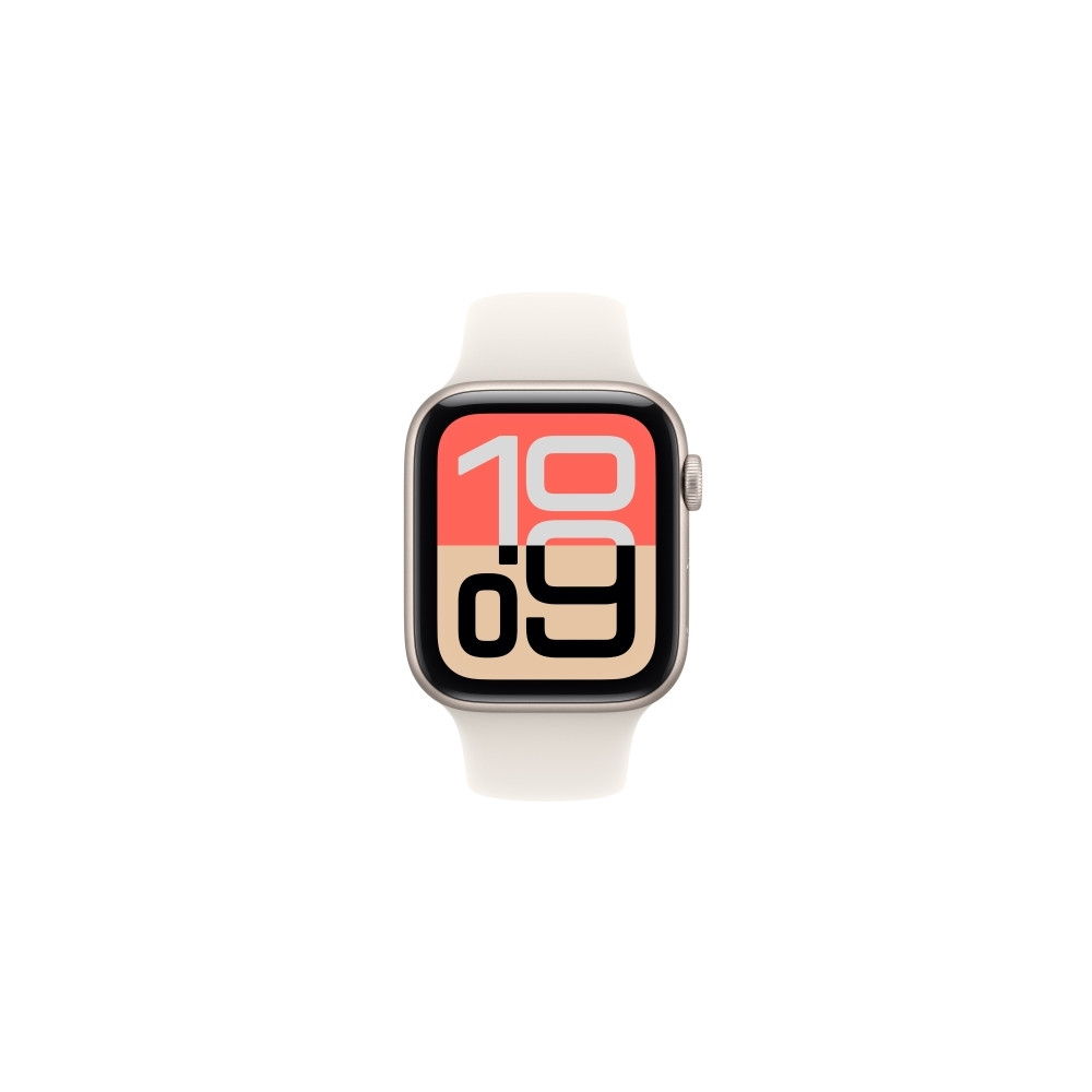 Produktbild för Apple Watch SE 3 (GPS) - stjärnljusaluminium - smart klocka med sportband - starlight - 64 GB