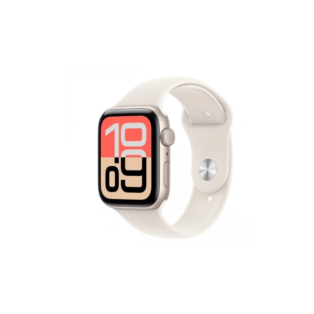 Produktbild för Apple Watch SE 3 (GPS) - stjärnljusaluminium - smart klocka med sportband - starlight - 64 GB