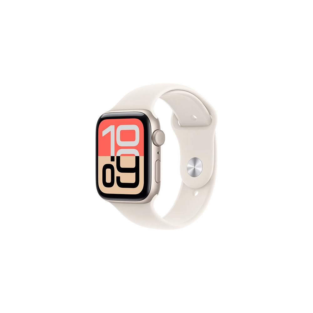 Produktbild för Apple Watch SE 3 (GPS) - stjärnljusaluminium - smart klocka med sportband - starlight - 64 GB