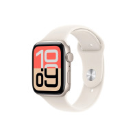 Produktbild för Apple Watch SE 3 (GPS) - stjärnljusaluminium - smart klocka med sportband - starlight - 64 GB