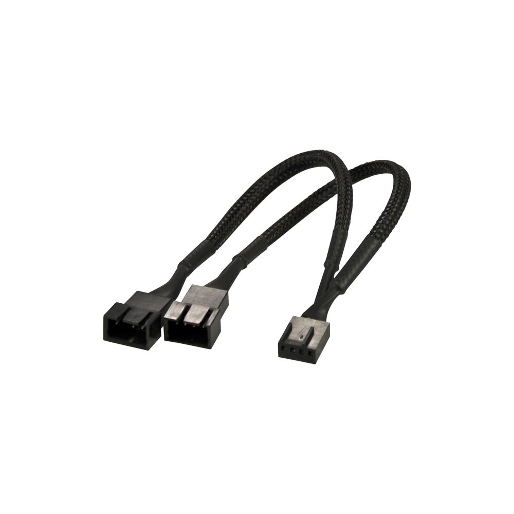 Produktbild för Akasa PWM Fan Splitter - strömdelare för fläkt - 4-stifts PWM till 4-stifts PWM - 15 cm