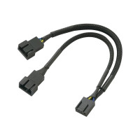 Produktbild för Akasa PWM Fan Splitter - strömdelare för fläkt - 4-stifts PWM till 4-stifts PWM - 15 cm