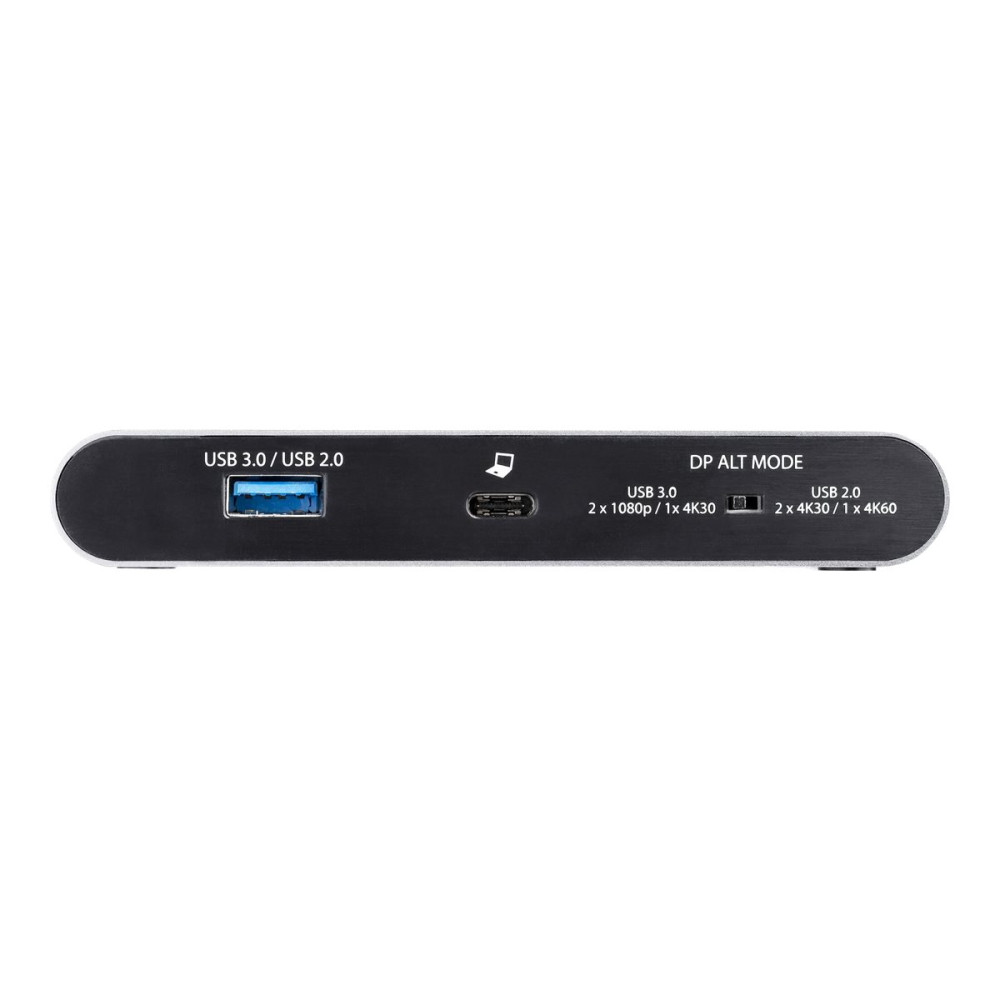 Produktbild för StarTech.com USB C Dock, 4K Dual Monitor DisplayPort, Mini Laptop Docking Station, 100W Power Delivery Passthrough, GbE, 2-Port USB-A Hub, USB Type-C Multiport Adapter 3.3' Cable, Dual DP - Portable USB-C Dock (DK30C2DAGPD) - dockningsstation - USB-C - 2 