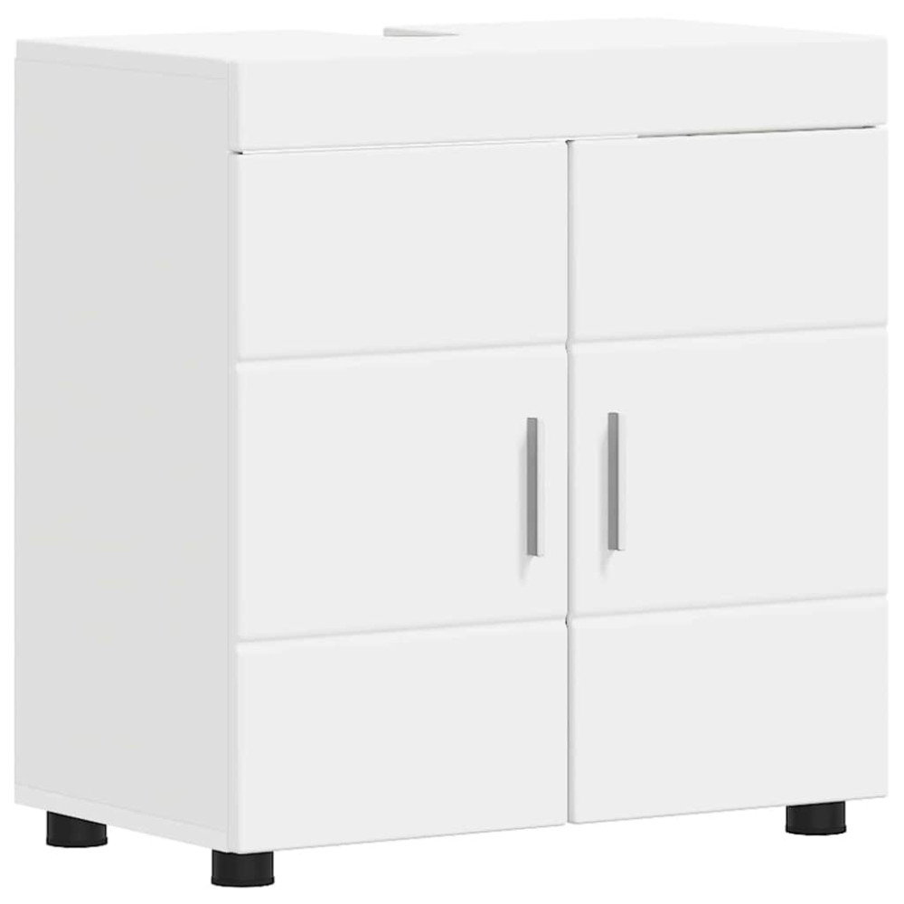 Produktbild för Badrumsmöbelset TULUM 2 pcs Vit 60 x 34 x 63 cm Konstruerat trä