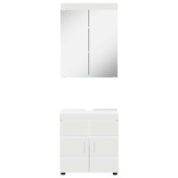 Produktbild för Badrumsmöbelset TULUM 2 pcs Vit 60 x 34 x 63 cm Konstruerat trä