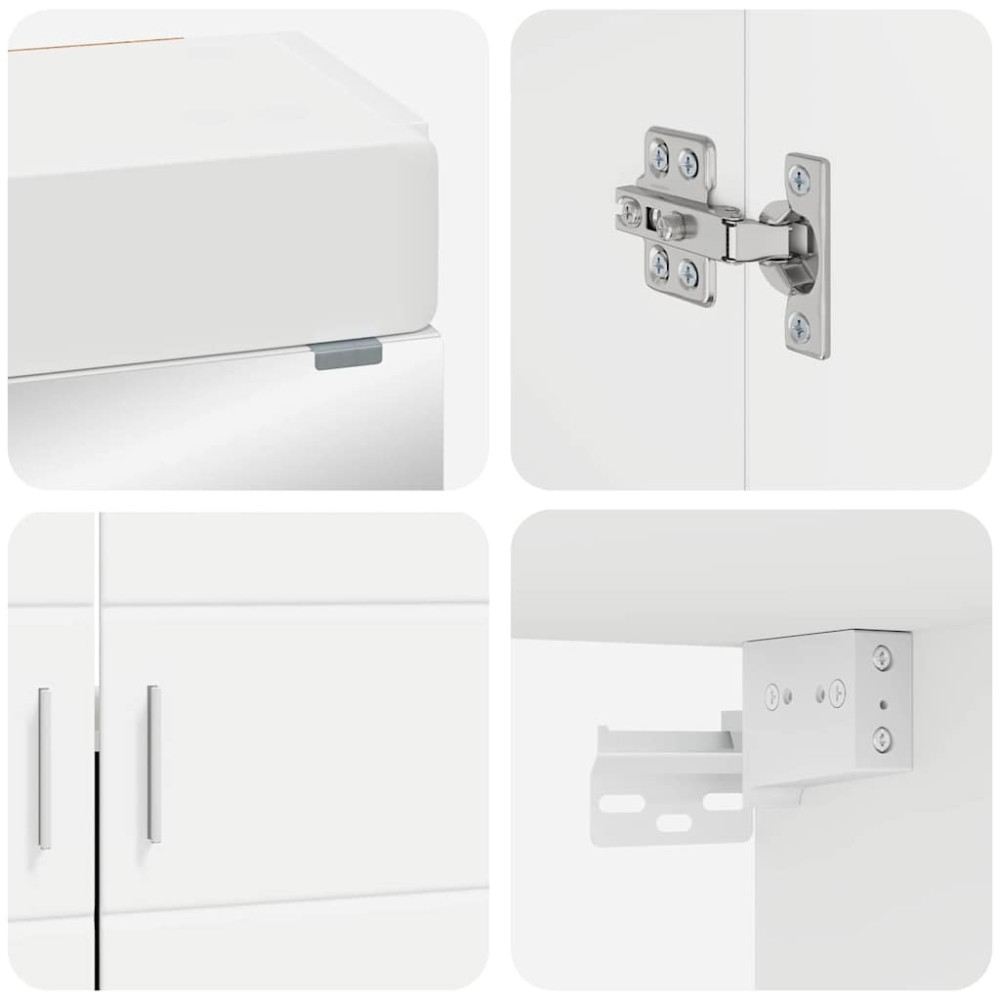 Produktbild för Badrumsmöbelset TULUM 2 pcs Vit 60 x 34 x 63 cm Konstruerat trä