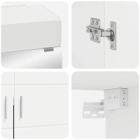 Produktbild för Badrumsmöbelset TULUM 2 pcs Vit 60 x 34 x 63 cm Konstruerat trä