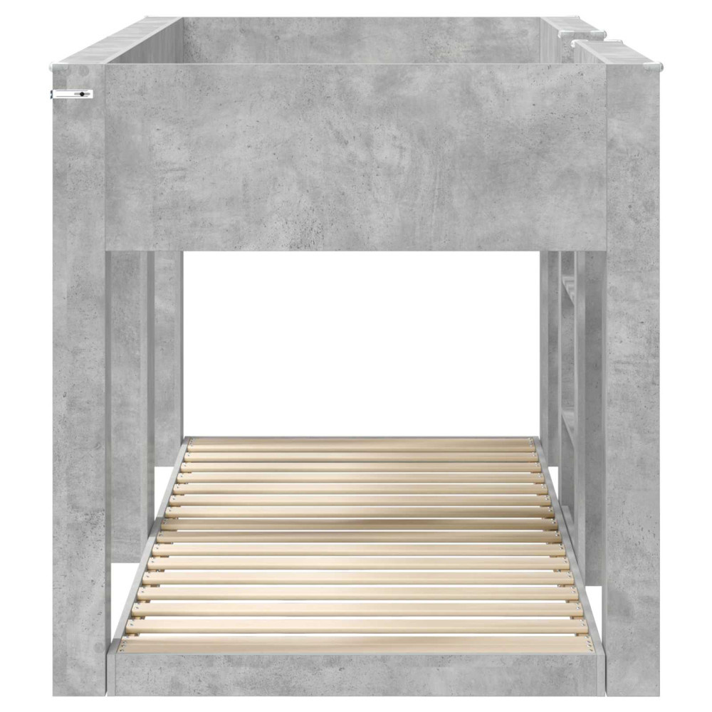 Produktbild för Köksbädd för barn Betonggrå 90 x 190 cm Konstruerat trä