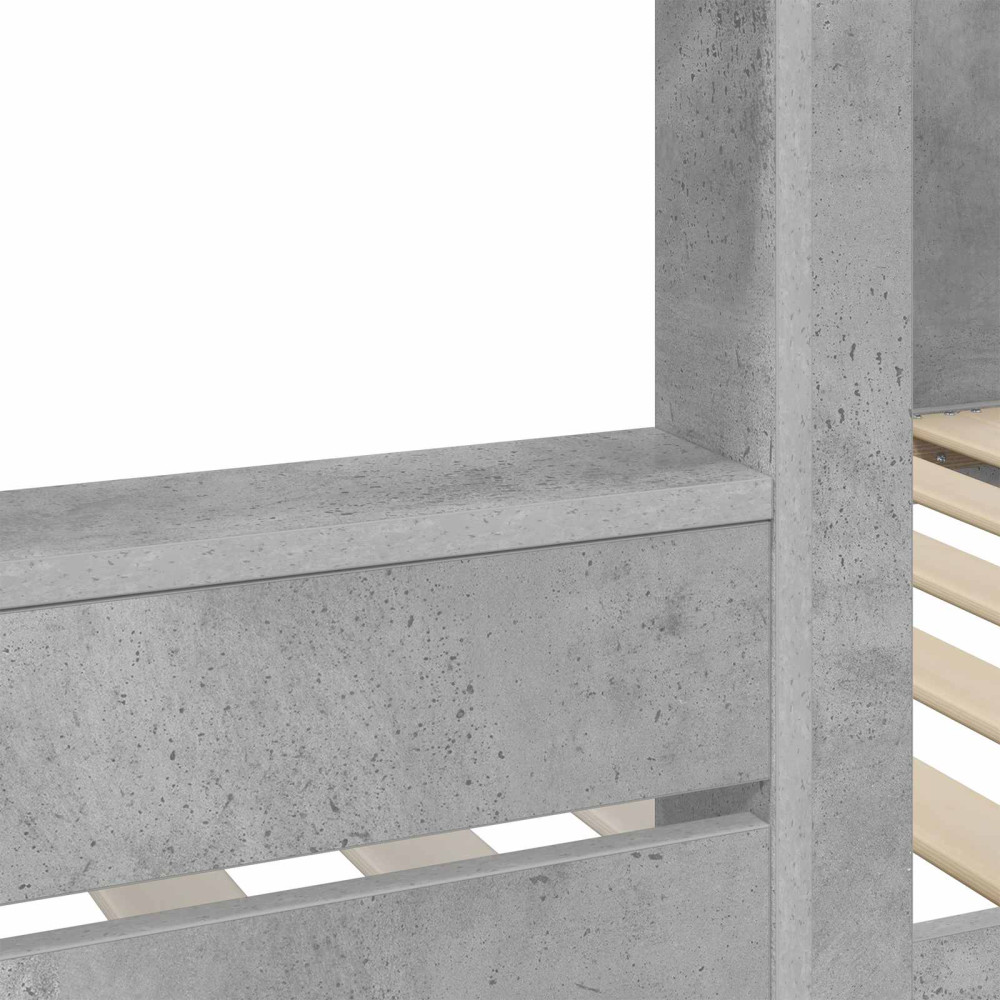 Produktbild för Köksbädd för barn Betonggrå 90 x 190 cm Konstruerat trä