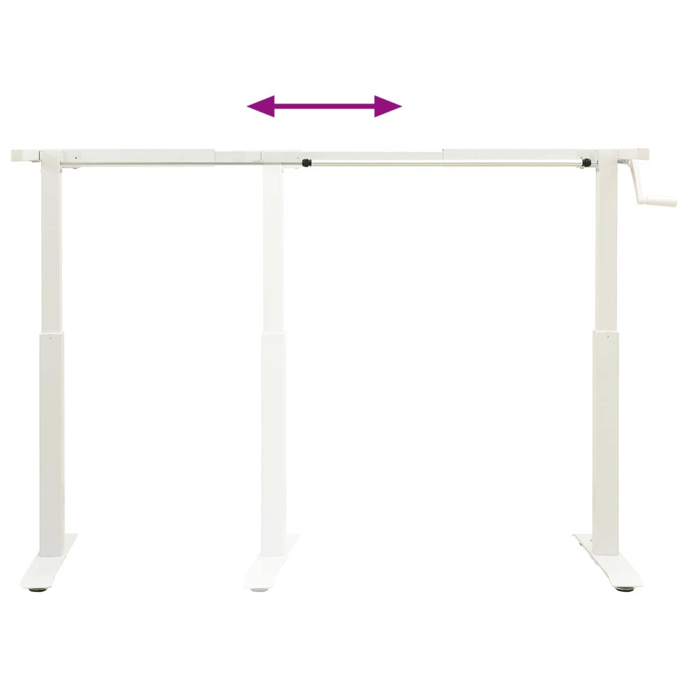 Produktbild för Skrivbord Vit och Naturlig 120 x 60 cm Massivt Ekträ