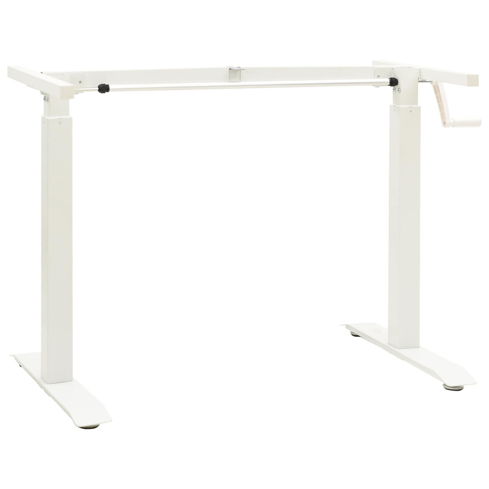 Produktbild för Skrivbord Vit och Naturlig 120 x 60 cm Massivt Ekträ