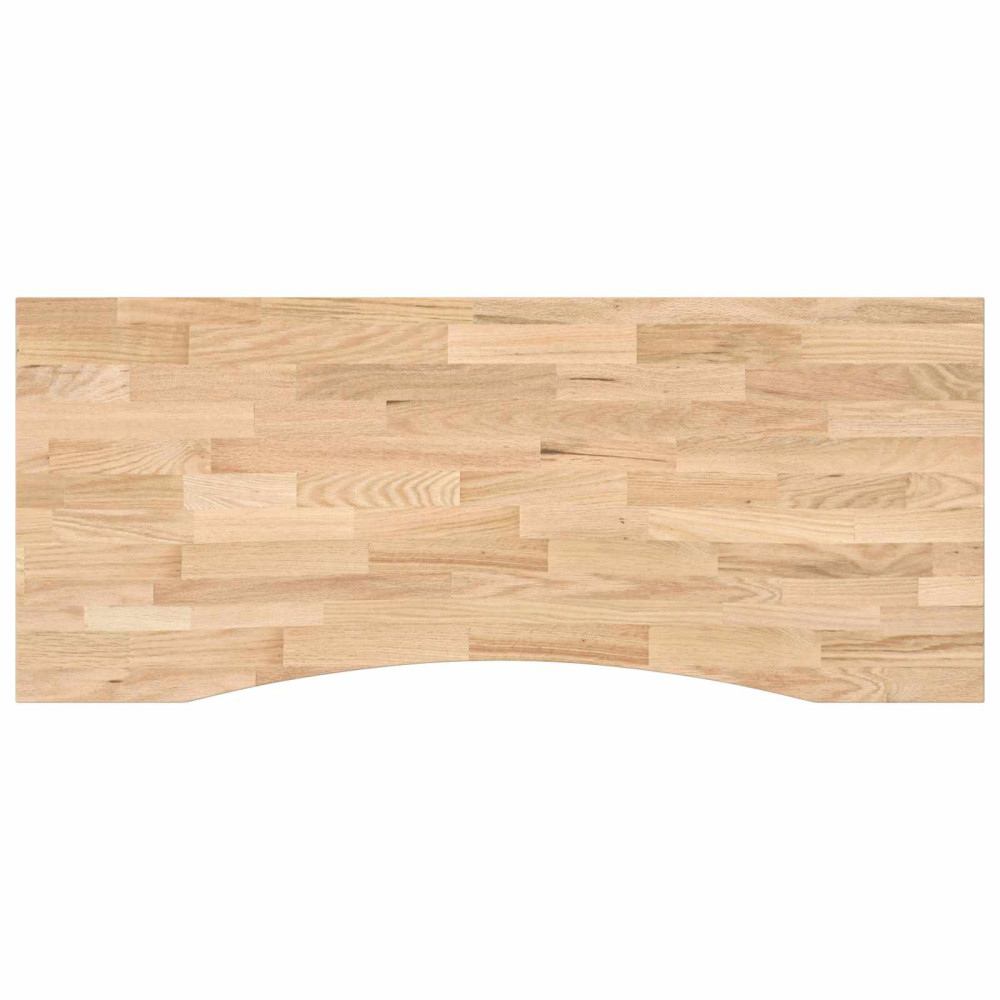 Produktbild för Skrivbord Vit och Naturlig 120 x 60 cm Massivt Ekträ