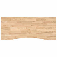 Produktbild för Skrivbord Vit och Naturlig 120 x 60 cm Massivt Ekträ