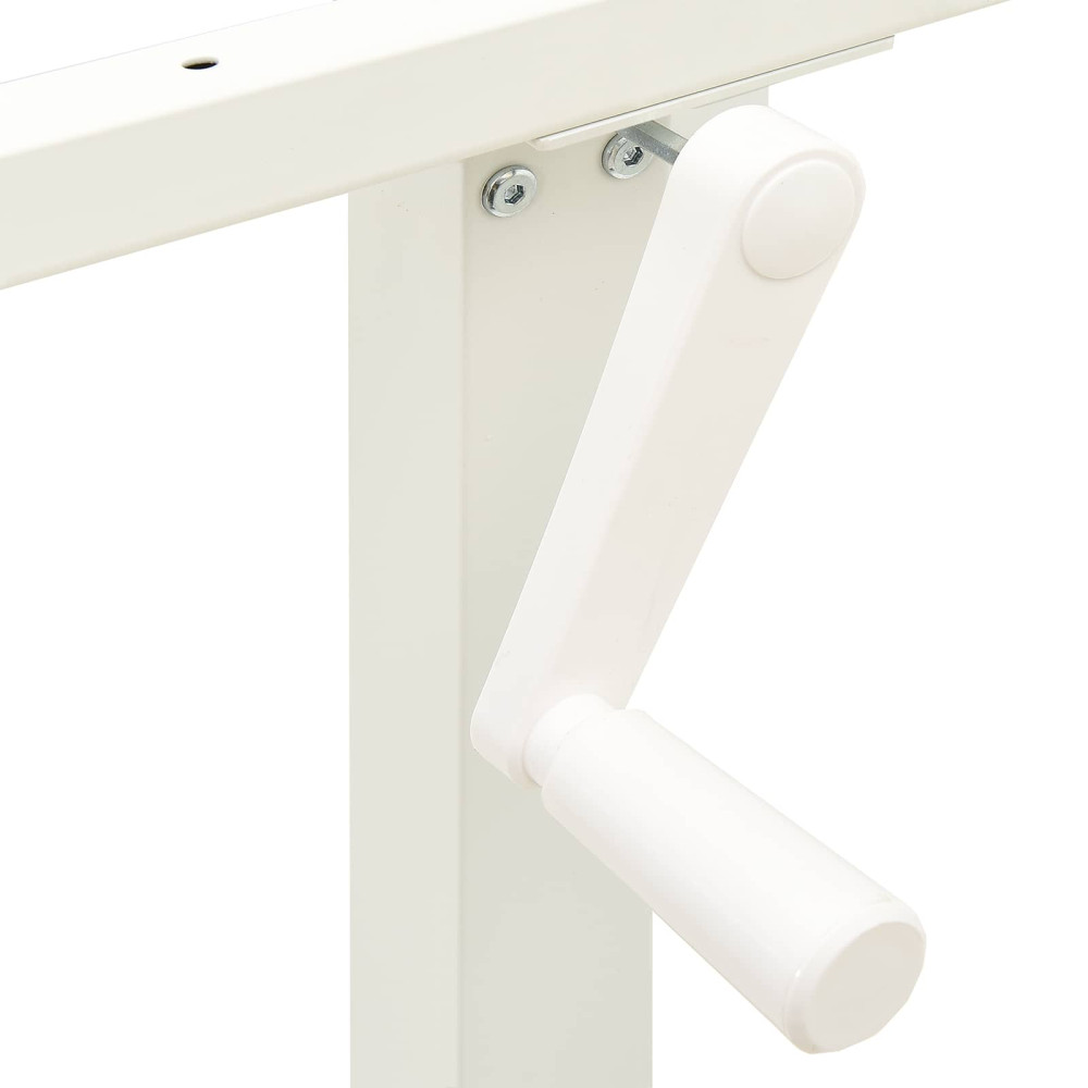 Produktbild för Skrivbord Vit och Naturlig 120 x 60 cm Massivt Ekträ