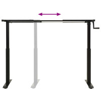 Produktbild för Skrivbord Svart och naturlig 120 x 60 cm Massivt Ekträ