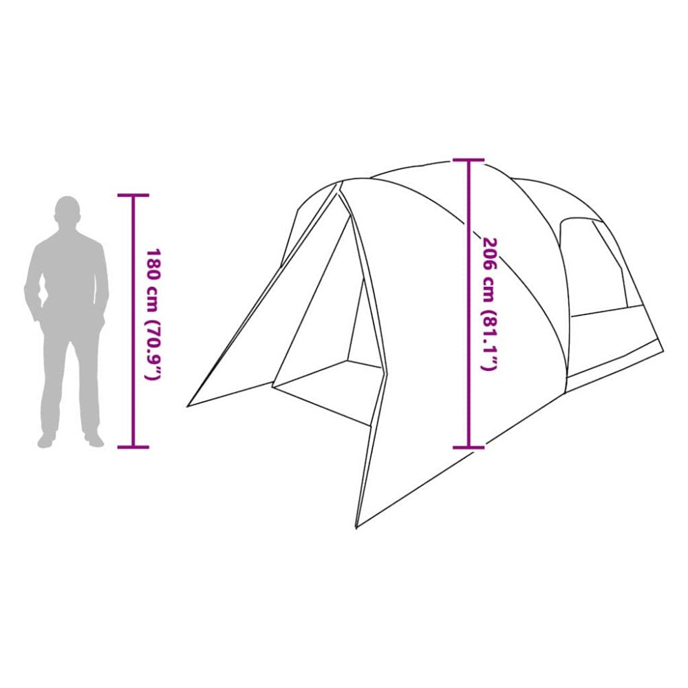 Produktbild för Dome Tält 6-Personer med tak Grön 500 x 314 x 206 cm