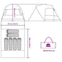Produktbild för Dome Tält 6-Personer med tak med lagring Blå 500 x 314 x 206 cm