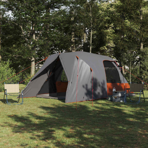 vidaXL Dome Tält 6-Personer med tak Grå och orange 500 x 314 x 206 cm