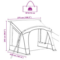 Produktbild för Caravan Tält 5-Personer 5 person 410 x 275 x 245 cm Grön
