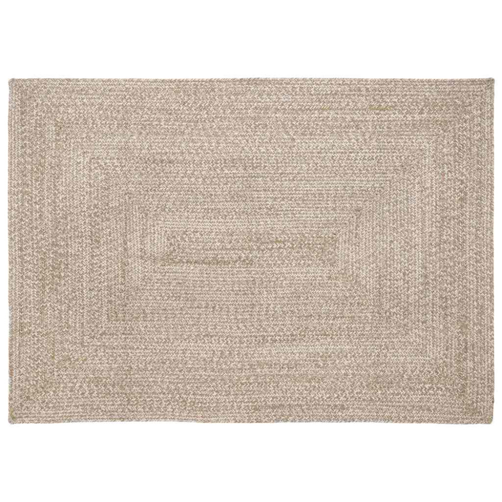 Produktbild för Områdesmattor Naturlig och vit 140 x 200 cm Jute