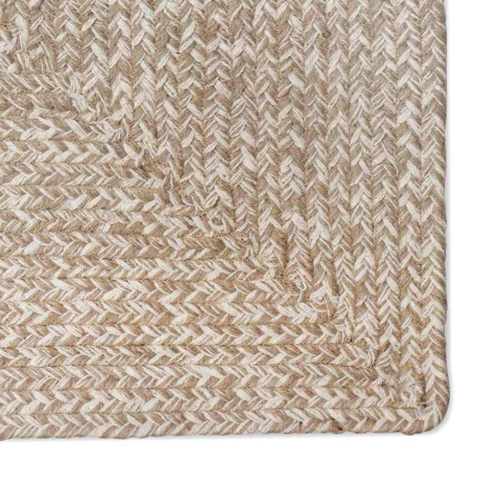 Produktbild för Områdesmattor Naturlig och vit 140 x 200 cm Jute