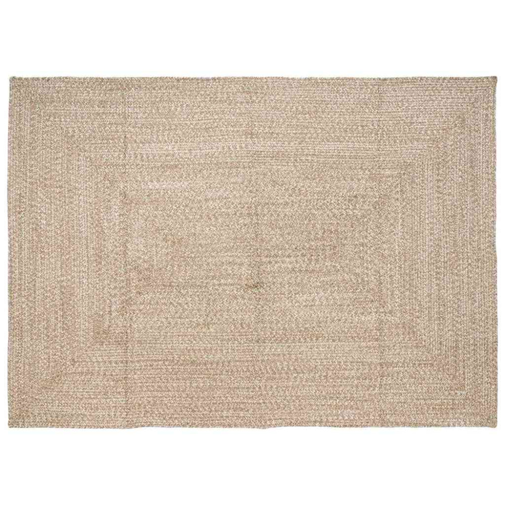 Produktbild för Områdesmattor Naturlig och vit 160 x 230 cm Jute