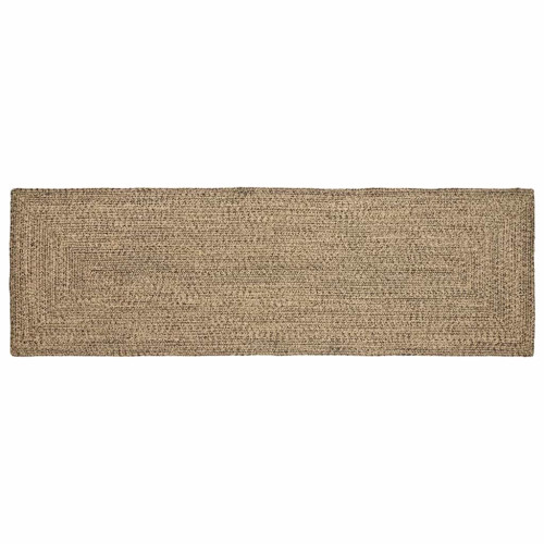 vidaXL Områdesmattor Naturlig och svart 80 x 200 cm Jute