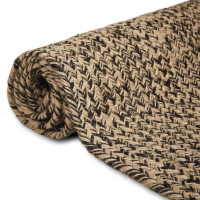 Produktbild för Områdesmattor Naturlig och svart 80 x 200 cm Jute