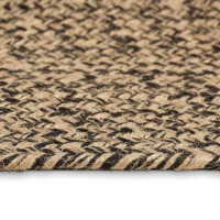 Produktbild för Områdesmattor Naturlig och svart 80 x 200 cm Jute
