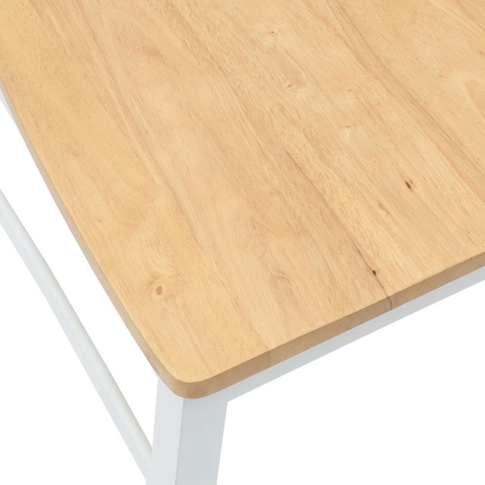 Produktbild för Matstolar 2 pcs Vit 43 x 54 x 89 cm Massiv Gummiträ