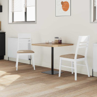 Produktbild för Matstolar 2 pcs Vit 43 x 54 x 89 cm Massiv Gummiträ