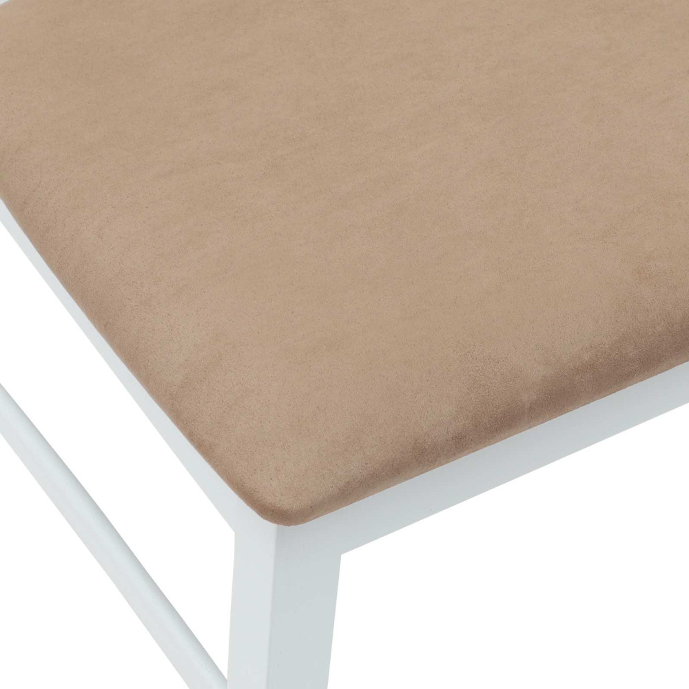 Produktbild för Matstolar 2 pcs Vit 43 x 54 x 89 cm Massiv Gummiträ