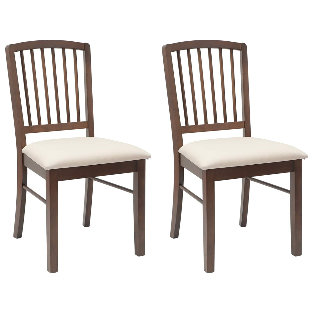Produktbild för Matstolar 2 pcs Ljusbrun 50 x 52,5 x 91 cm Massiv Gummiträ