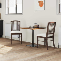 Produktbild för Matstolar 2 pcs Ljusbrun 50 x 52,5 x 91 cm Massiv Gummiträ